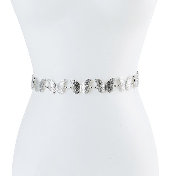 DAINTY BUTTERFLY WAIST BELT - GOLD, SILVER