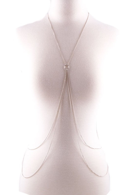 Two-Layer Flow-Style Body Chain - Gold, Silver
