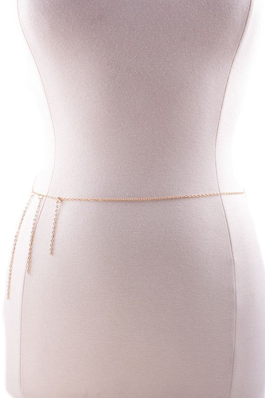 ELEGANT MULTI-STRAND WAIST CHAIN - GOLD