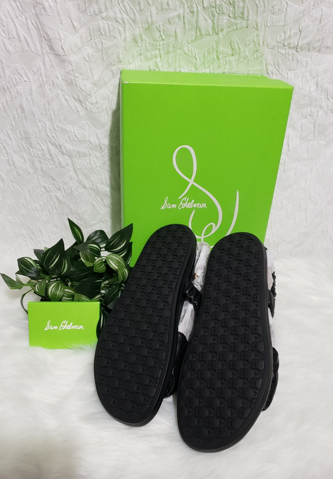 Sam Edelman Ruched Velma Ankle Strap Sandals - Black - (10.5M)