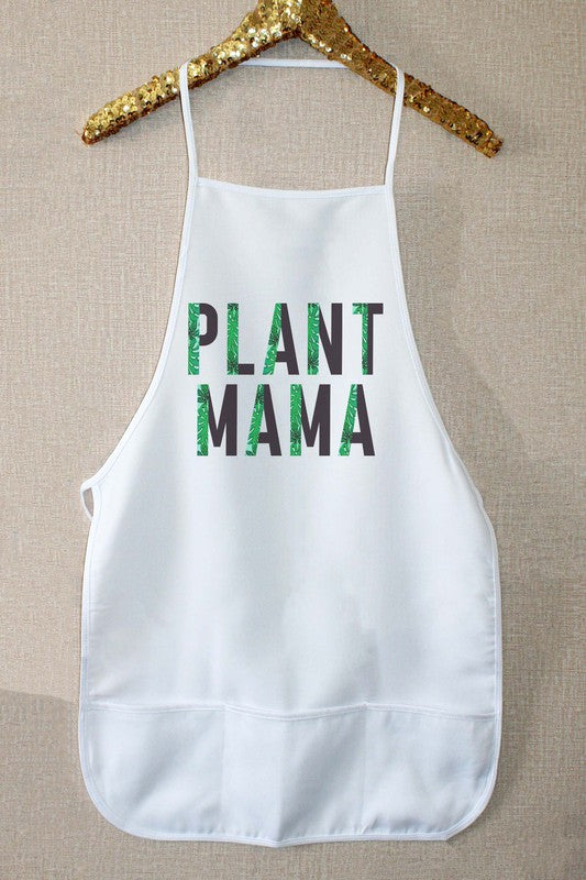 "Plant Mama" Graphic Apron - White