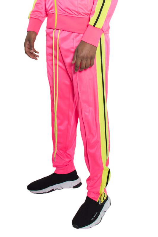 Side-Striped Drawstring Elastic Waist Track Pants - Multiple Colors - (S-3XL)