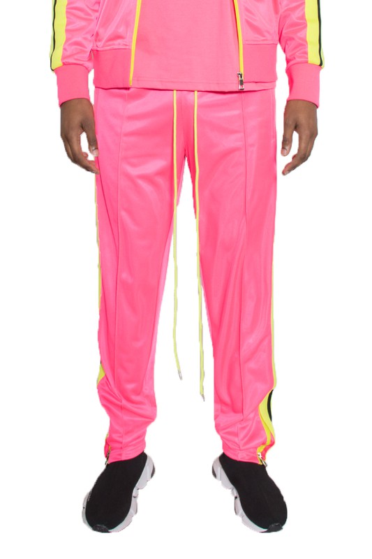 Side-Striped Drawstring Elastic Waist Track Pants - Multiple Colors - (S-3XL)