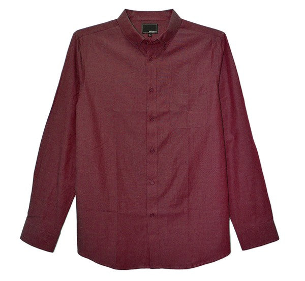 Long Sleeve Solid Button-Down Light-Weight Dress Shirt - Multiple Colors - (S-3XL)