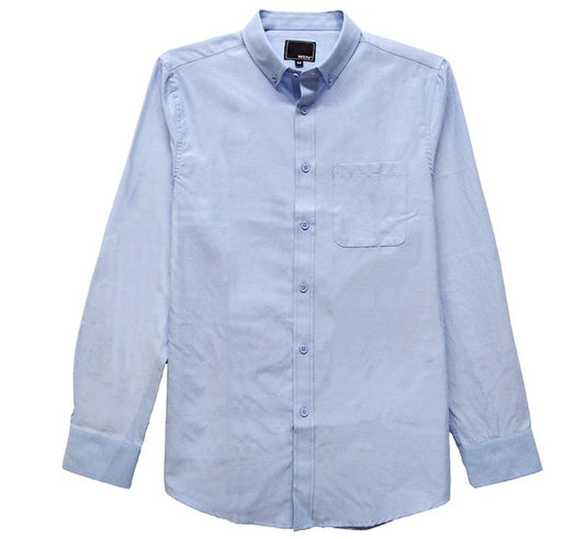 Long Sleeve Solid Button-Down Light-Weight Dress Shirt - Multiple Colors - (S-3XL)