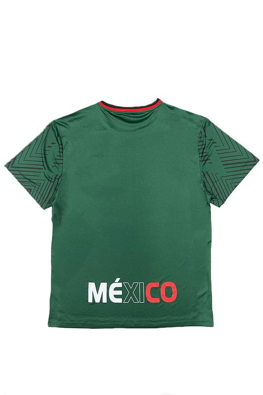 Mexico Team World Soccer V-Neck Jersey - Multiple Colors - (S-3XL)