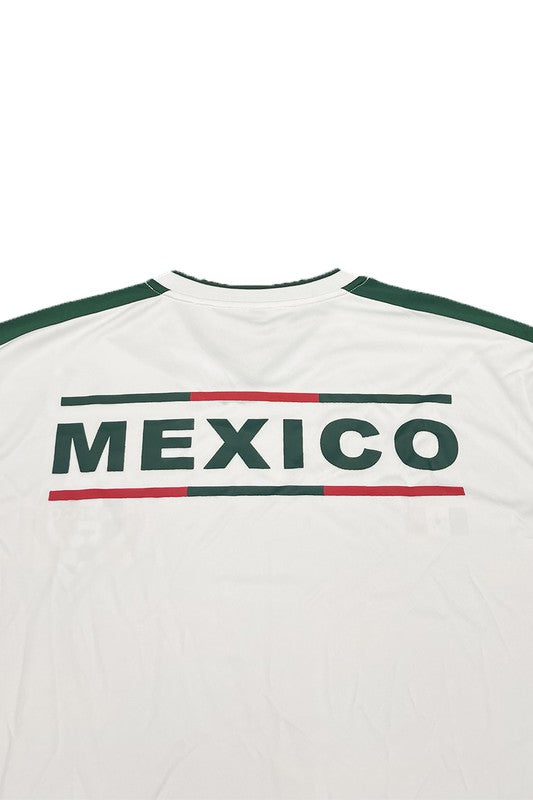 Mexico Team World Soccer V-Neck Jersey - Multiple Colors - (S-3XL)