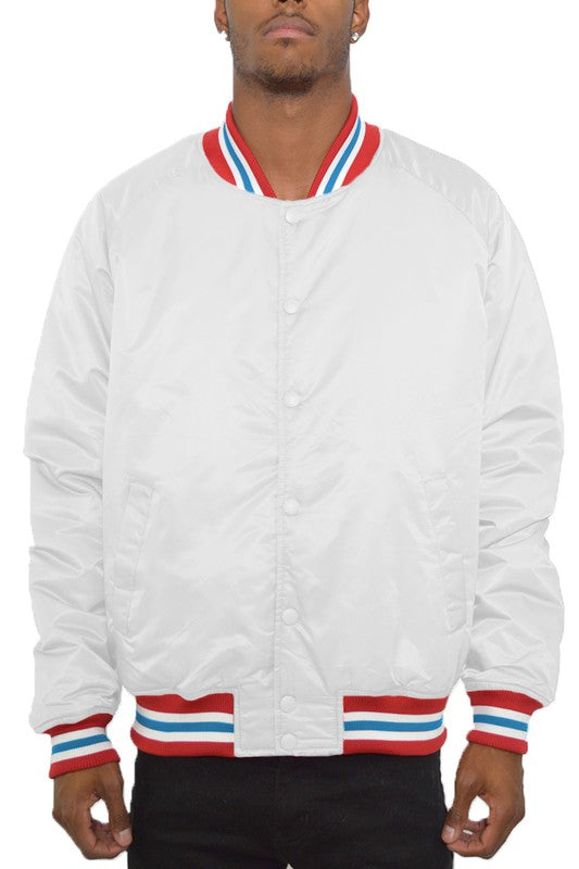 Weiv Polyester Solid Varsity Jacket