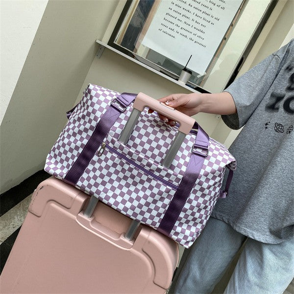 Checkered Weekenders Travel Luggage Tote Bag - Multiple Colors