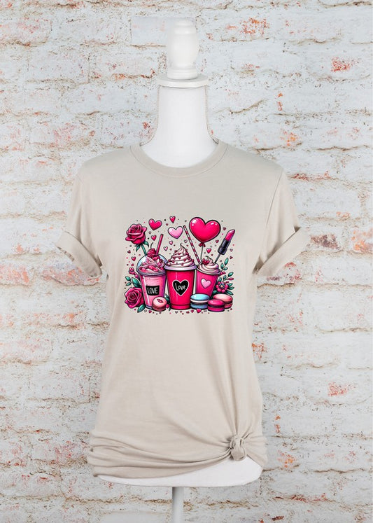 "Love" Specialty Drinks Graphic Tee - Multiple Colors - (2X-3X)