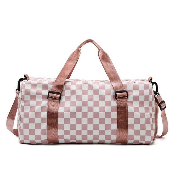 Checkered Weekenders Travel Luggage Tote Bag - Multiple Colors