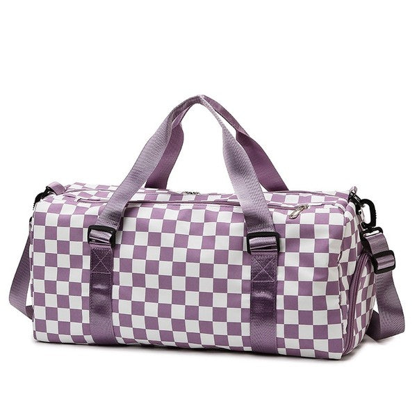 Checkered Weekenders Travel Luggage Tote Bag - Multiple Colors