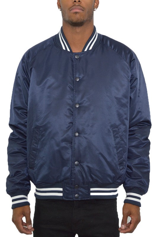 Weiv Polyester Solid Varsity Jacket