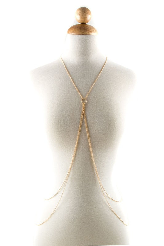 Two-Layer Flow-Style Body Chain - Gold, Silver