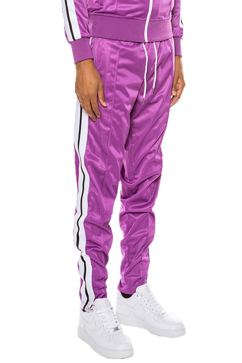 Side-Striped Drawstring Elastic Waist Track Pants - Multiple Colors - (S-3XL)