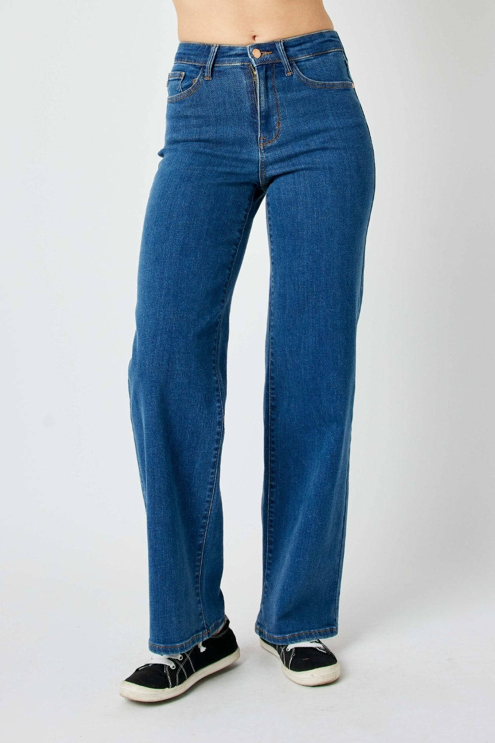 Judy Blue High-Rise Straight Jeans - Medium Color - (0-24W)