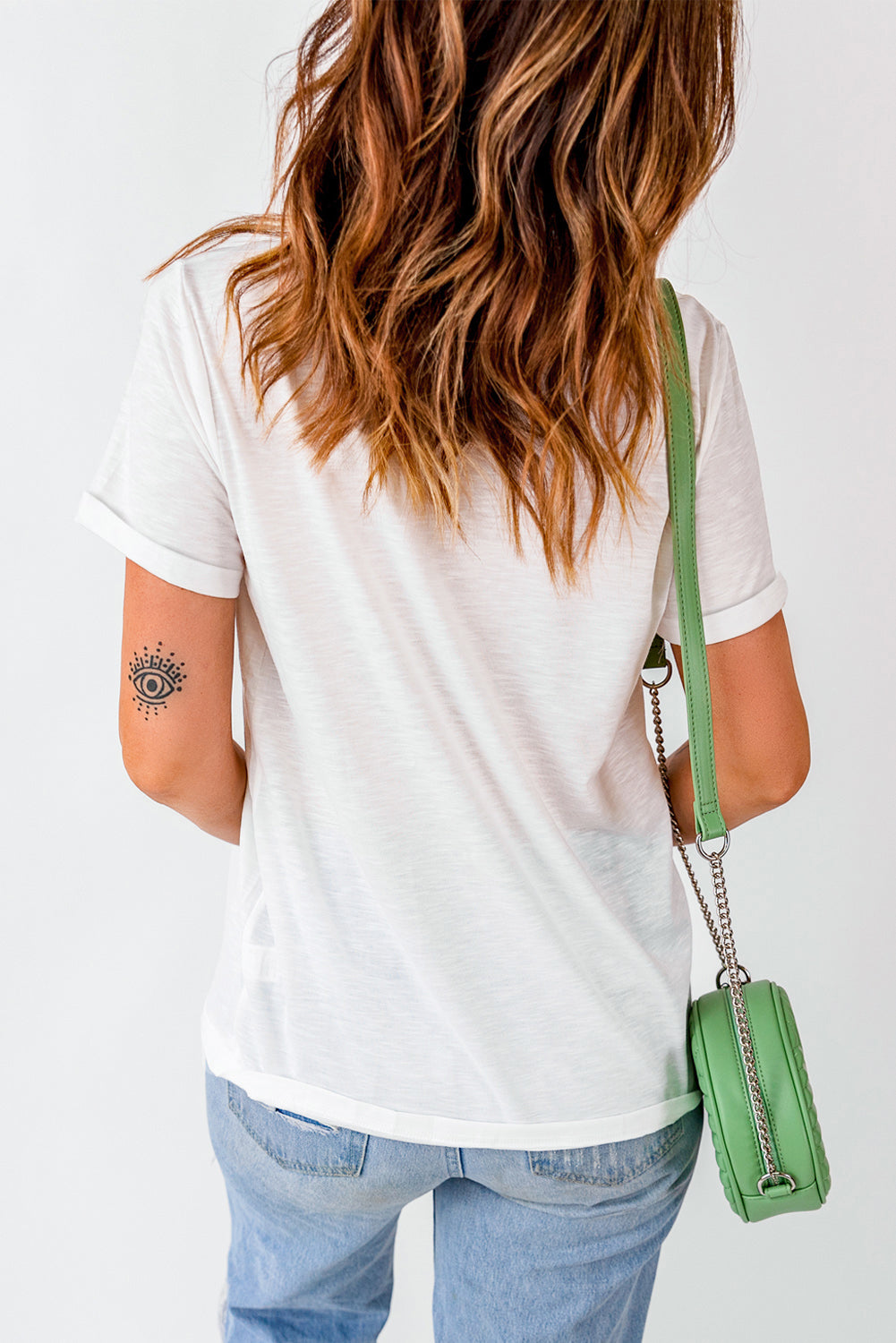 Multi-Color Pumpkin &amp; Flowers Graphic Round-Neck Short-Sleeve T-Shirt - White - (S-XL)