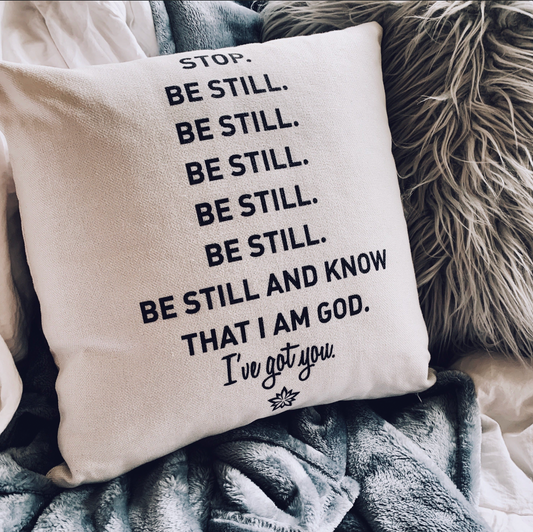Love Notes: Be Still & Know Pillow Cover