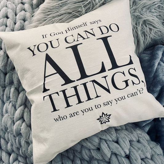 Love Notes: I Can Do All Things Pillow Cover