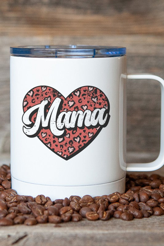 “Mama” Red Heart Premium Travel Mug