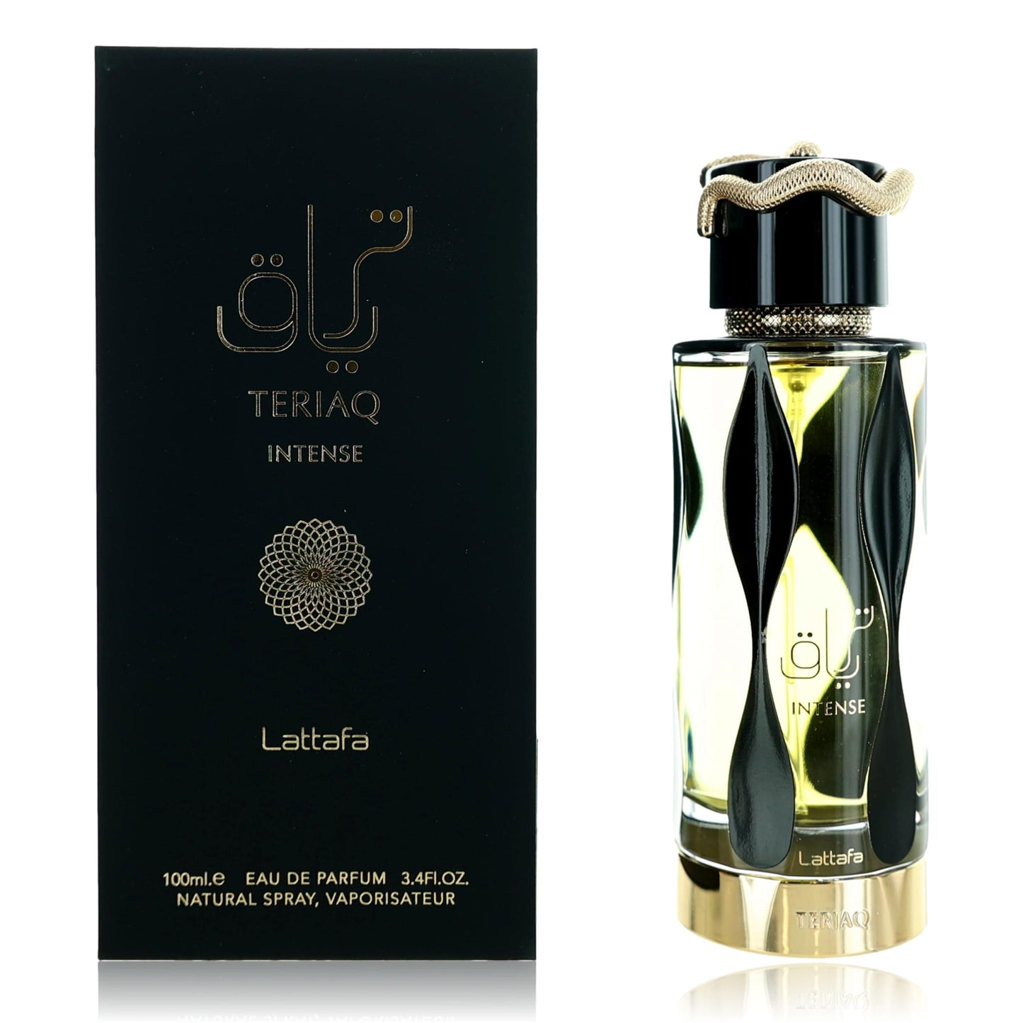 Teriaq Intense by Lattafa, 3.4 oz. Eaux De Parfum Spray - Unisex