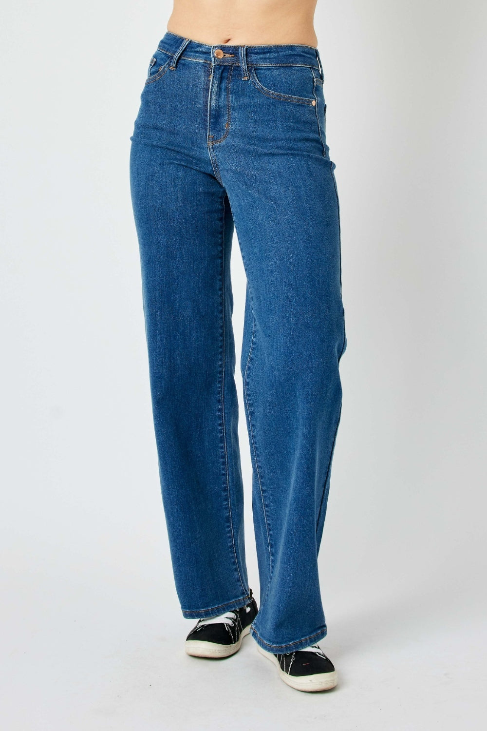 Judy Blue High-Rise Straight Jeans - Medium Color - (0-24W)