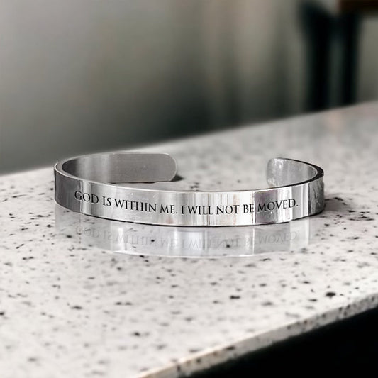 Scripture Bangle: God Is Within Her She Will Not Be Moved