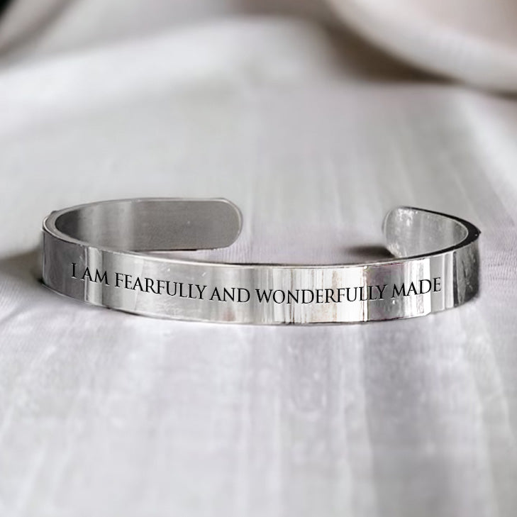 Scripture Bangle: Fearfully &amp; Wonderfully Made
