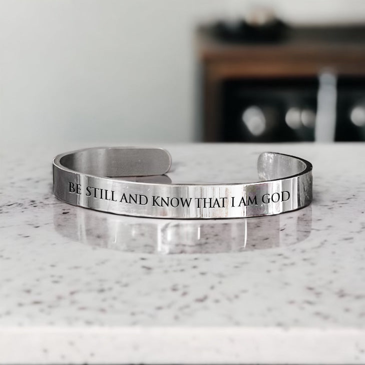 Scripture Bangle: Be Still &amp; Know