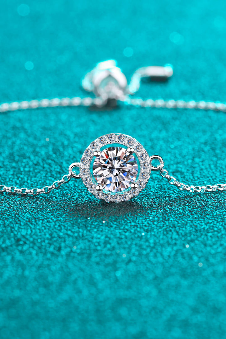 1 Carat Moissanite &amp; Zircon 925 Sterling Silver Bracelet