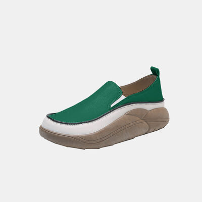 👟 Comfortable Chunky Faux-Leather Slip-On Shoes - Multiple Colors - (4-11) 💖✨