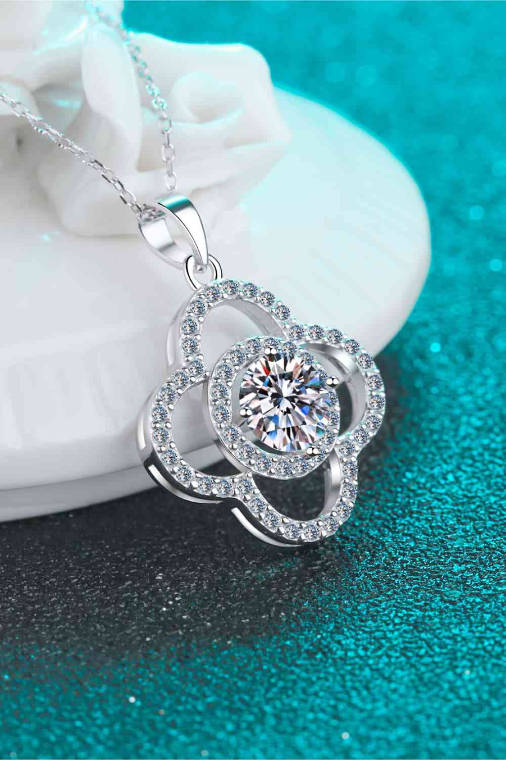 1-Carat Moissanite 925 Sterling Silver Necklace