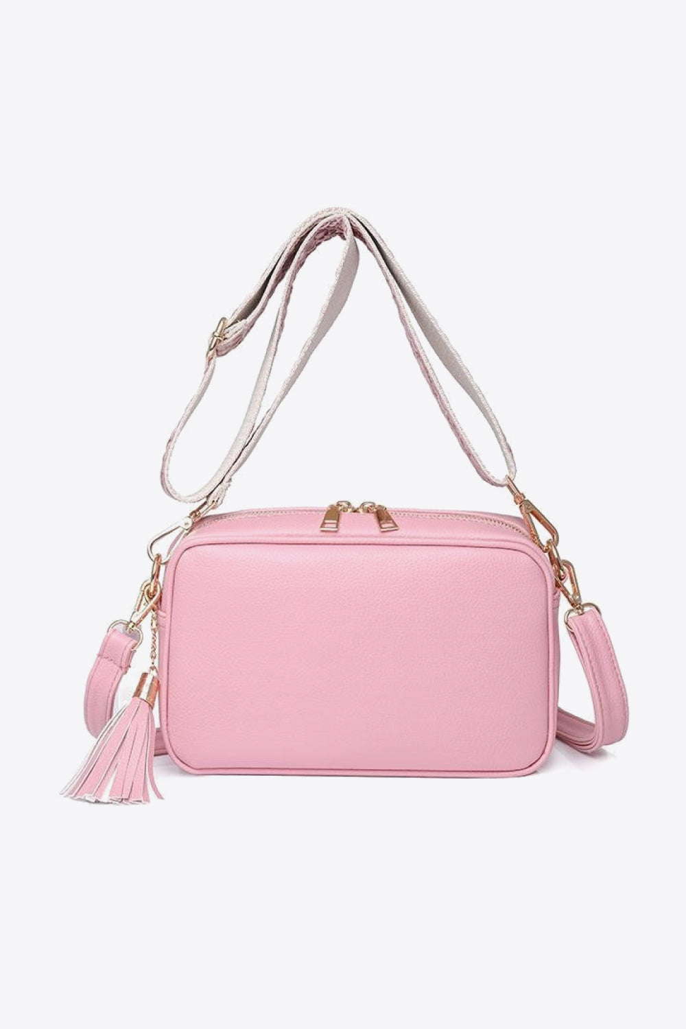 Faux-Leather Tasseled Crossbody Bag - Multiple Colors