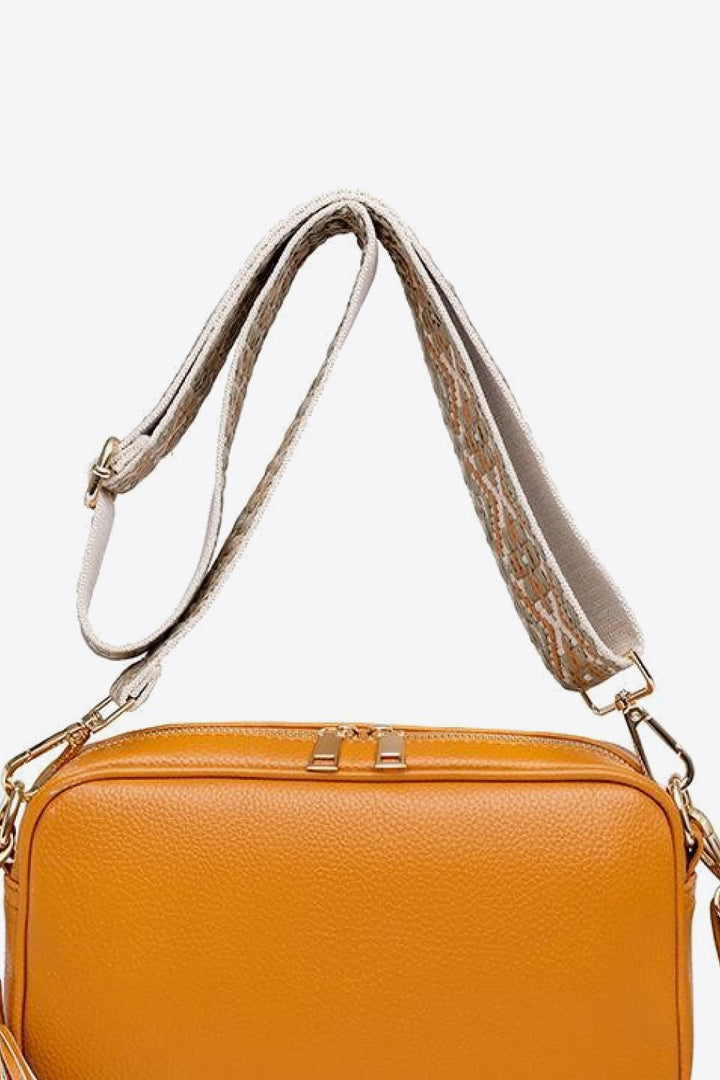 Faux-Leather Tasseled Crossbody Bag - Multiple Colors