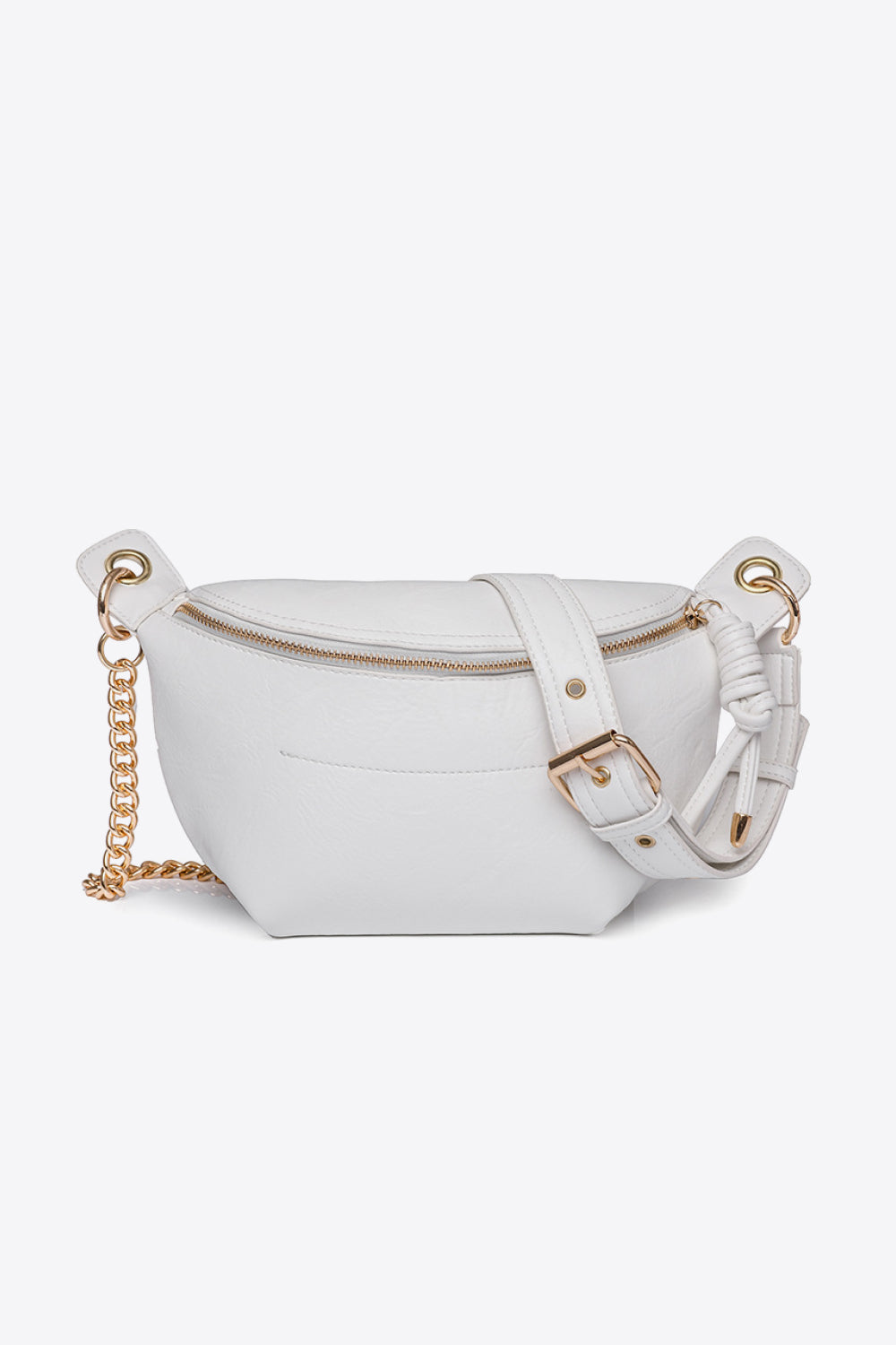 Faux-Leather Chain-Strap Crossbody Bag - Multiple Colors