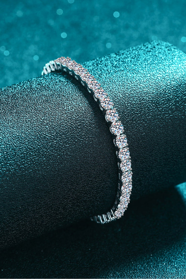 4.9 Carat Moissanite 925 Sterling Silver Bracelet