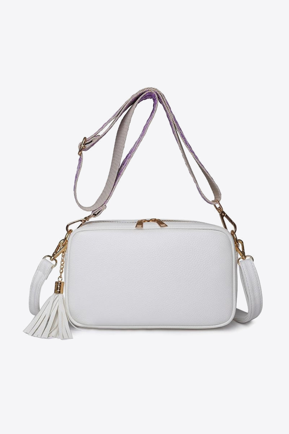 Faux-Leather Tasseled Crossbody Bag - Multiple Colors