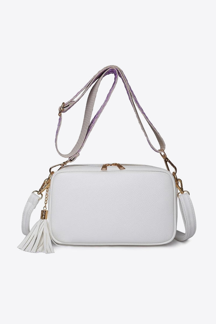 Faux-Leather Tasseled Crossbody Bag - Multiple Colors