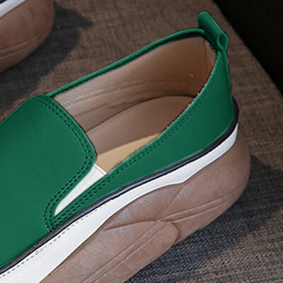 👟 Comfortable Chunky Faux-Leather Slip-On Shoes - Multiple Colors - (4-11) 💖✨