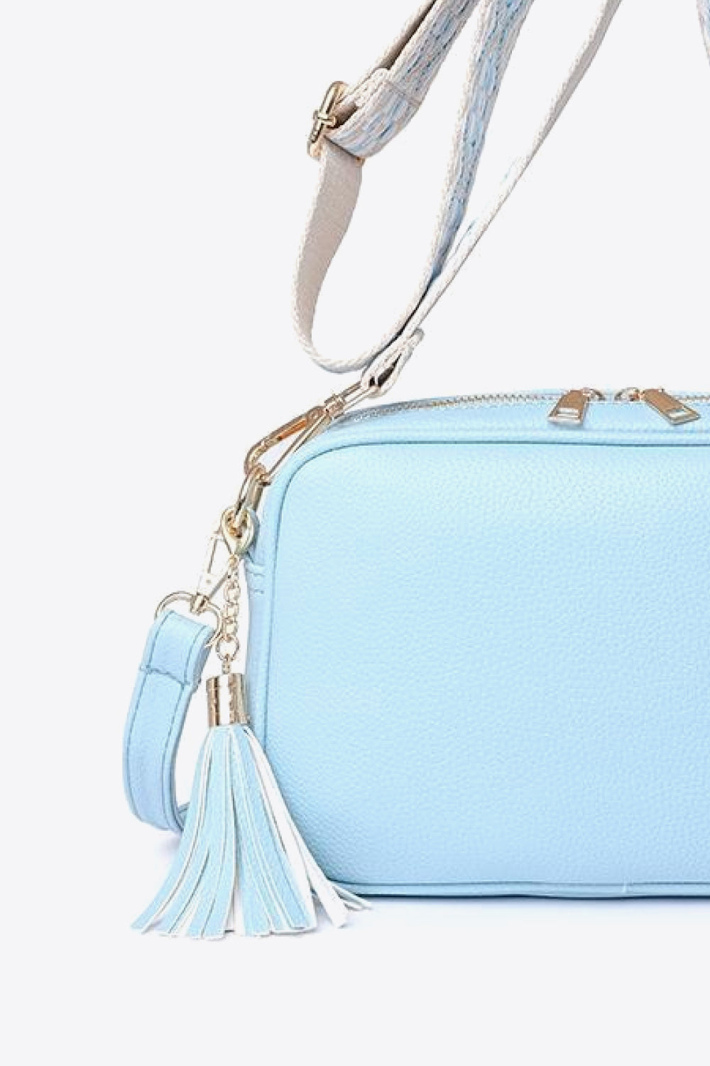 Faux-Leather Tasseled Crossbody Bag - Multiple Colors