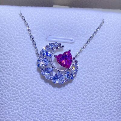 1-Carat Moissanite 925 Sterling Silver Multi-Heart Necklace