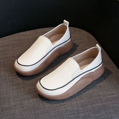 👟 Comfortable Chunky Faux-Leather Slip-On Shoes - Multiple Colors - (4-11) 💖✨