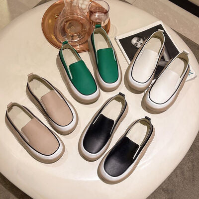 👟 Comfortable Chunky Faux-Leather Slip-On Shoes - Multiple Colors - (4-11) 💖✨