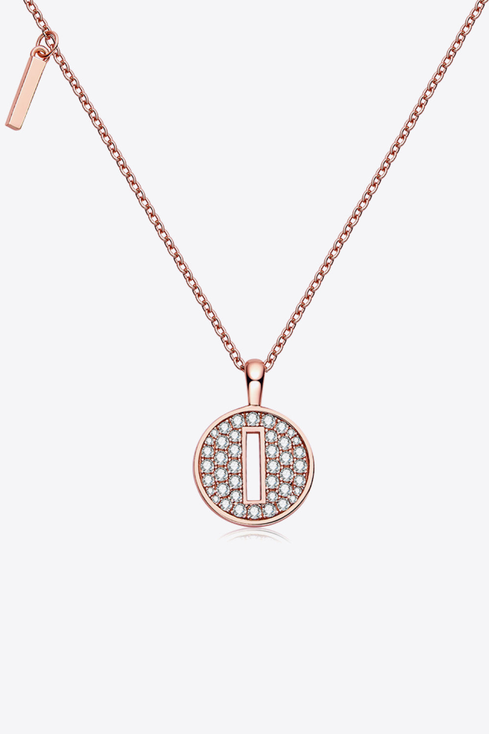 A To J Pendants Moissanite 925 Sterling Silver Necklace - Rose Gold