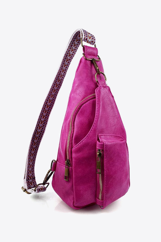 Cute PU-Leather Solid Sling Bag - Multiple Colors