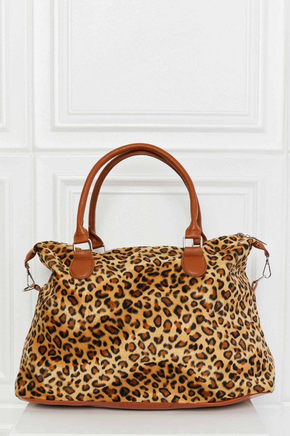 Animal-Print Faux Rabbit Fur Brushed Weekender Bag - Multiple Prints