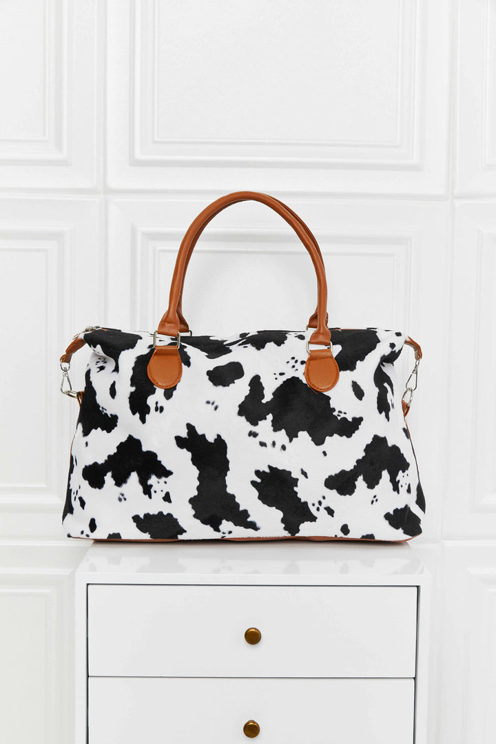 Animal-Print Faux Rabbit Fur Brushed Spacious Weekender Bag - Multiple Prints