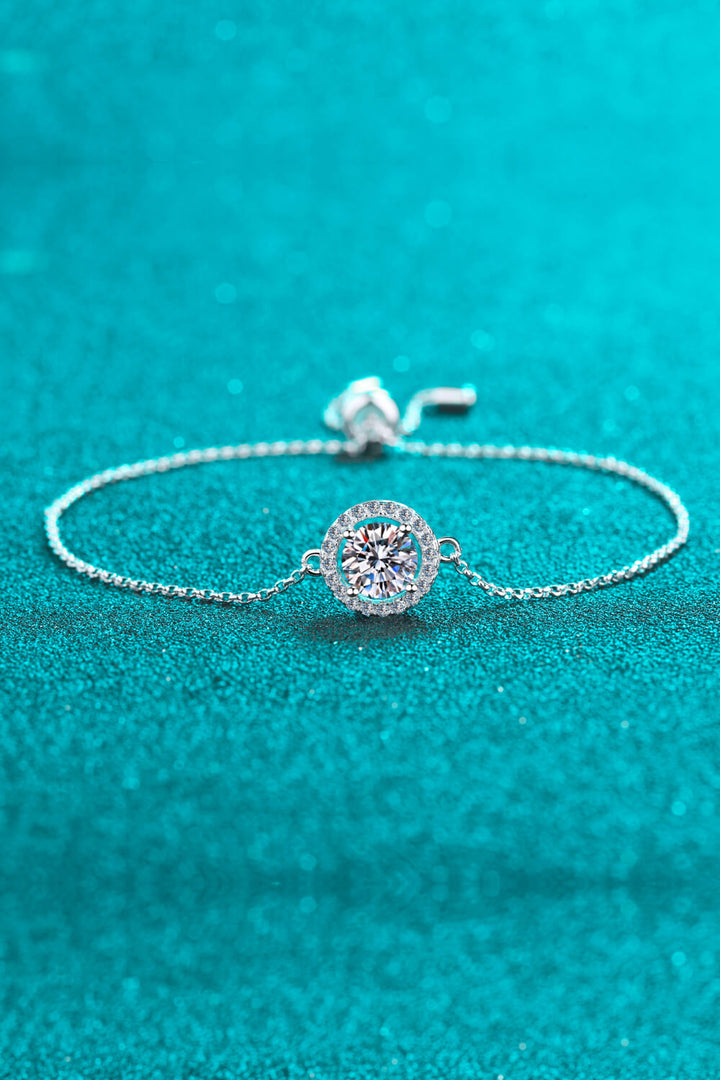 1 Carat Moissanite &amp; Zircon 925 Sterling Silver Bracelet