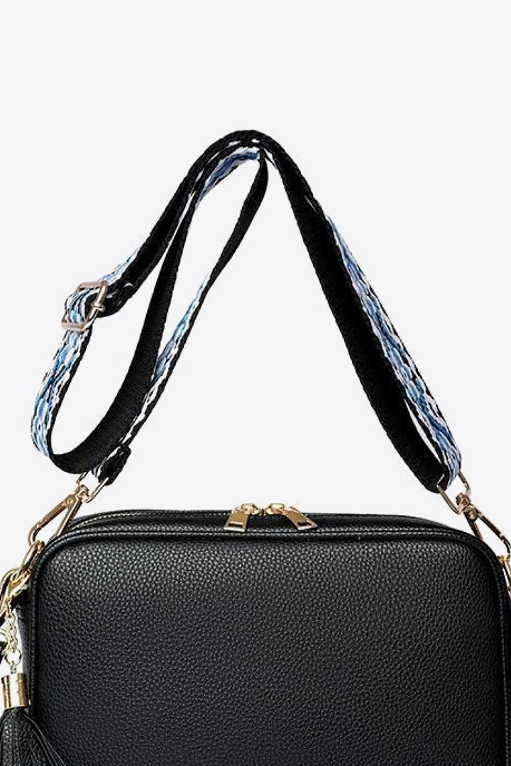 Faux-Leather Tasseled Crossbody Bag - Multiple Colors