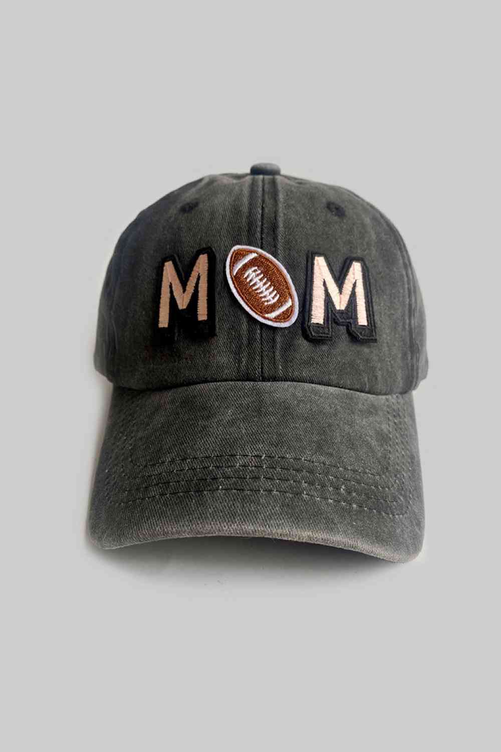 MOM FOOTBALL BASEBALL CAP - CHARCOAL